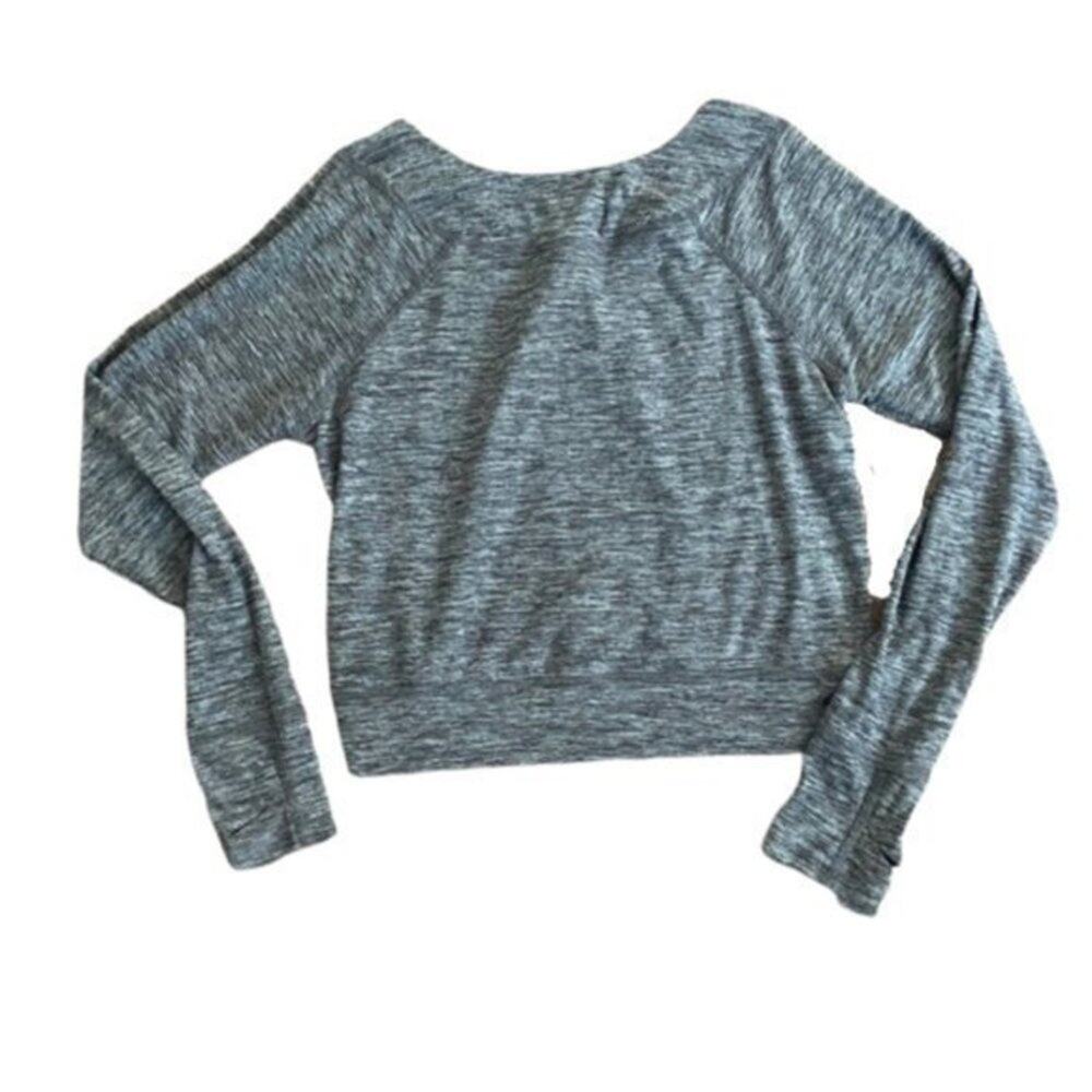 Layer 8 Heathered Grey Qwick Dry Long Sleeve Active Top - M